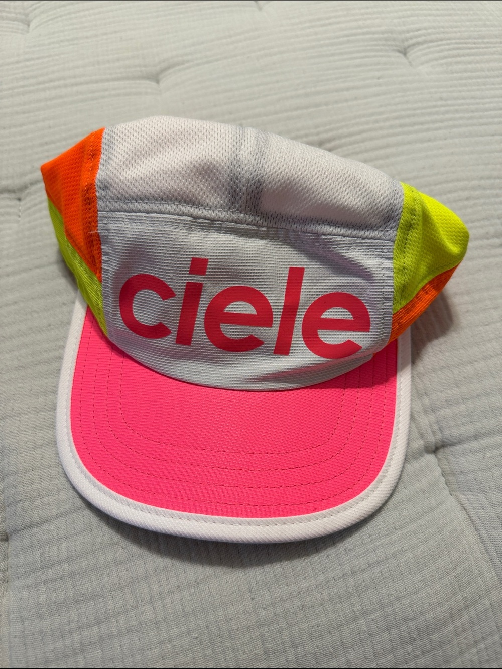 Ciele White & Neon Lightweight Running Hat